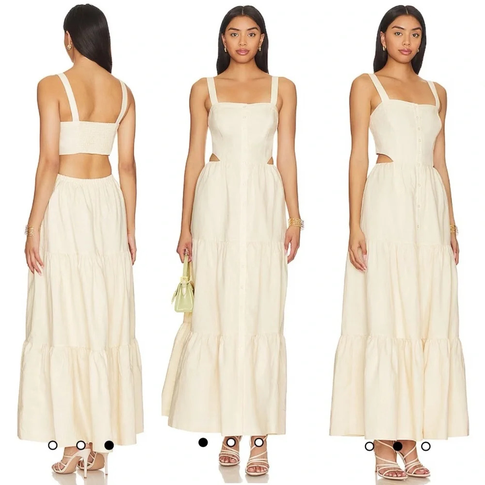 Paige Shadi Dress in Antique Paper Size Small - Long Tiered Dress $279